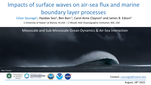 First page of the mesoscale air–sea interaction presentation