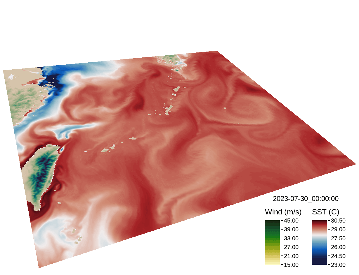 Sea-surface temperature response beneath Typhoon Khanun